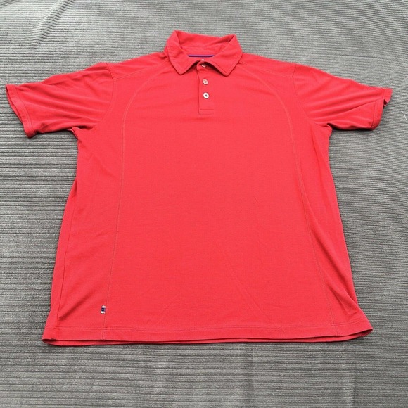 Tommy Bahama Other - Tommy Bahama Polo Shirt Men Medium Red Polyester Short Sleeve Golf Golfing.
